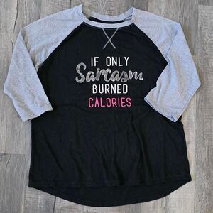 Athletic Works Women's 3/4 Sleeve Casual Graphic T-Shirt, Size XL